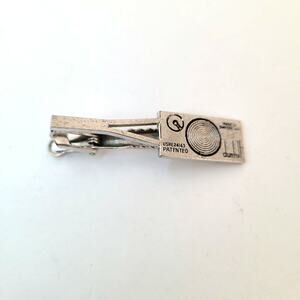 Dunhill Vintage Rollagas Lighter Logo Tie Clasp Clip Bar Silver Retro Switzerlan